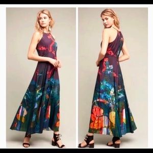 Moulinette Soeurs for Anthropologie Floral maxi halter dress, US 2